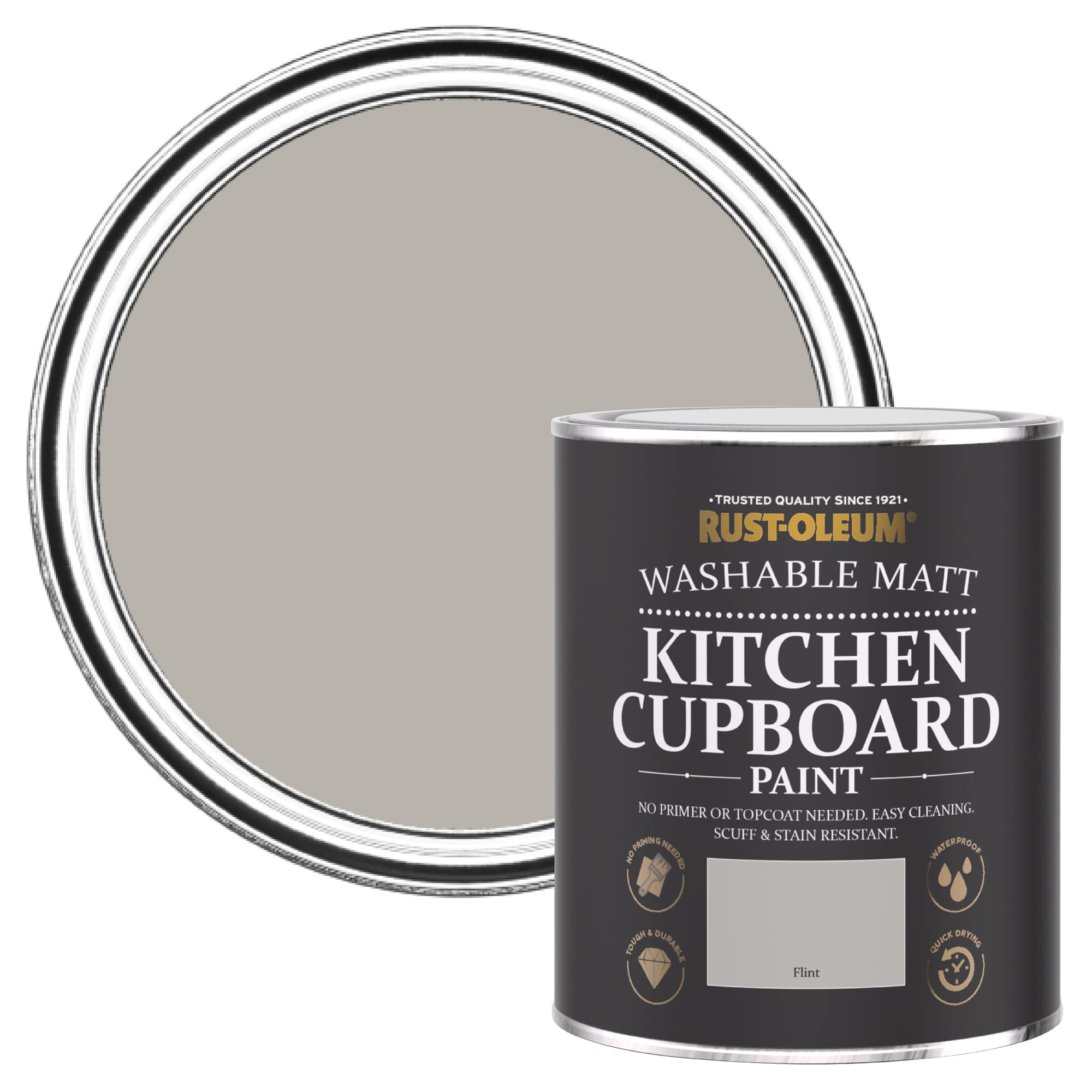 Rust-Oleum Kitchen Cupboard Paint In Flint - 750 Ml Tin