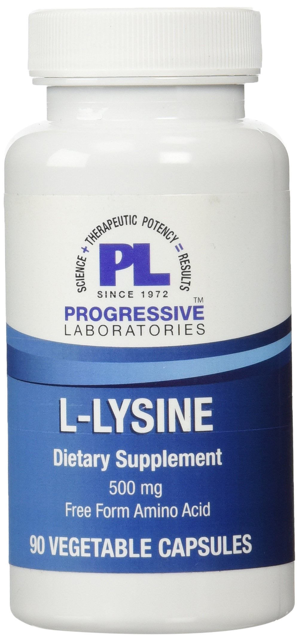 Progressive Labs L-Lysine Supplement, 500 mg, 90 Count