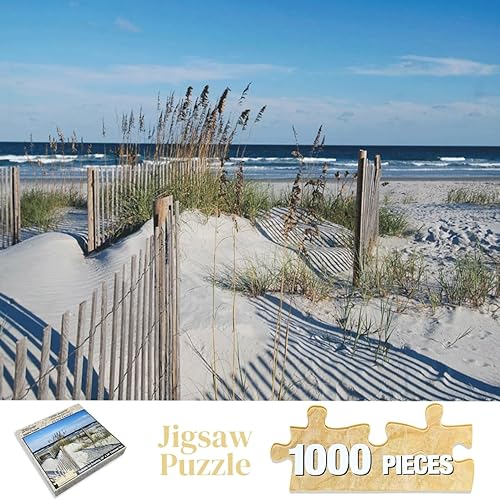 Miniatura 3 de Heritage Puzzle Wild Dunes - Rompecabezas de 1000 piezas para adultos, rompecabezas de playa de 1000 piezas, rompecabezas de playa de orilla del