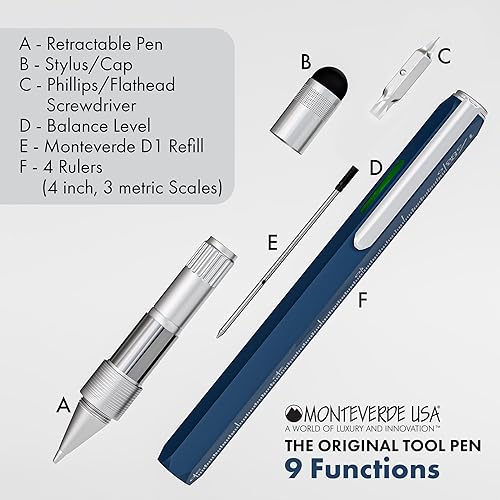 Miniatura 3 de Monteverde USA One Touch Tool Pen, bolígrafo, azul oscuro (MV35297)
