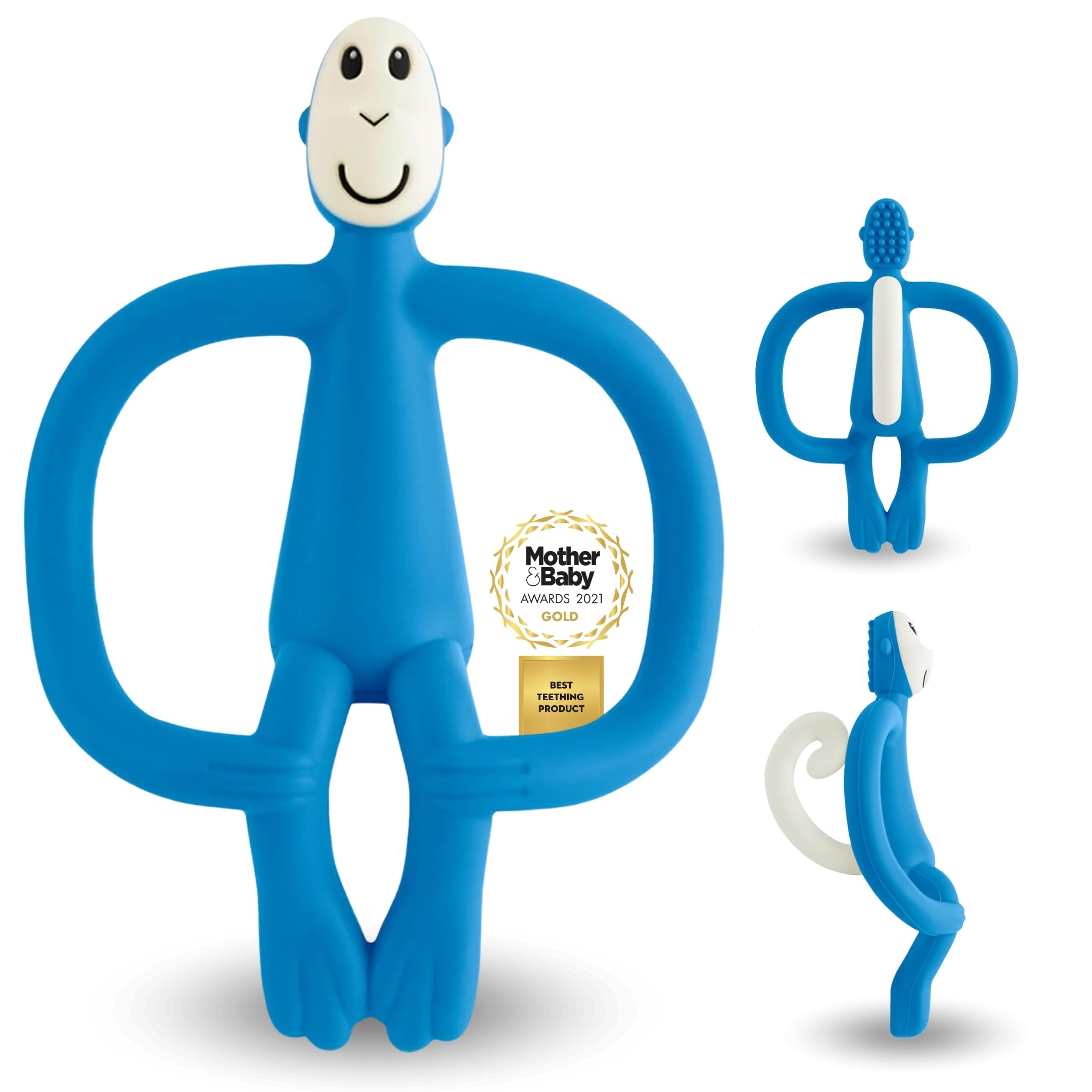 Matchstick Monkey - Beißring Affe Original - Baby Zahnungshilfe - weiche Noppen massieren wundes Zahnfleisch - 100% Silikon - BPA-frei - Greifling für Zahnen