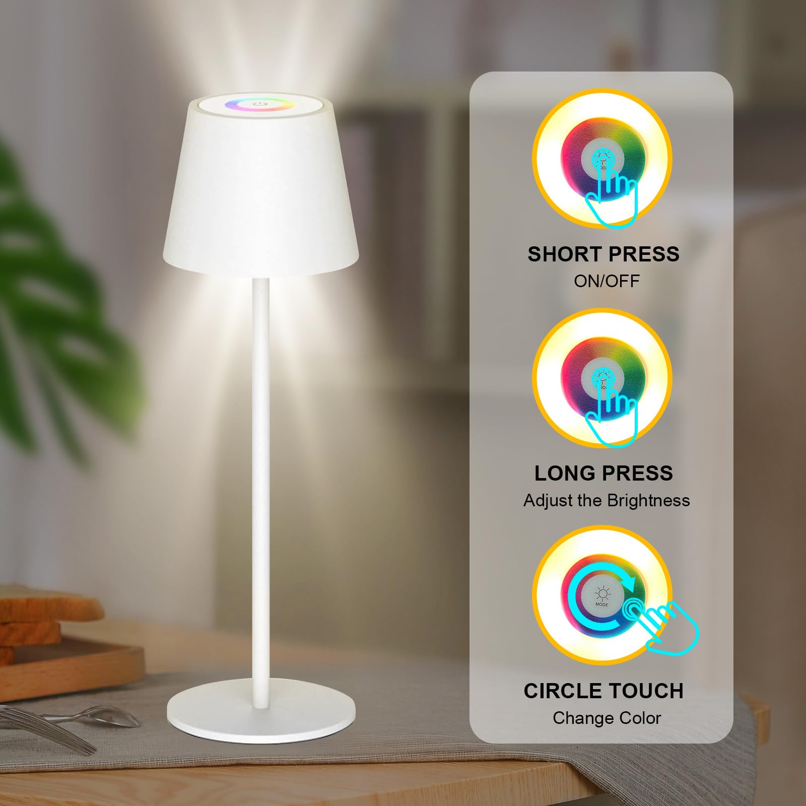 ANTELA LAMPADA DA Tavolo LED Senza Fili Ricaricabile
