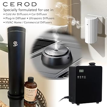 مجموعة روائح CEROD Holiday Collection (3) - زيت موزع للهواء البارد بدون ماء - مخروط الصنوبر المحمص، خبز الزنجبيل، بسكويت السكر - روائح الزيوت العطرية للمنزل والمكتب (3)