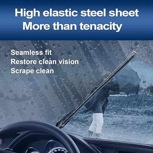 Miniatura 5 de Limpiaparabrisas de 26 + 16 pulgadas con juego de limpiaparabrisas trasero de 14 pulgadas, repuesto automotriz para BMW X1 2016-2021, fácil de