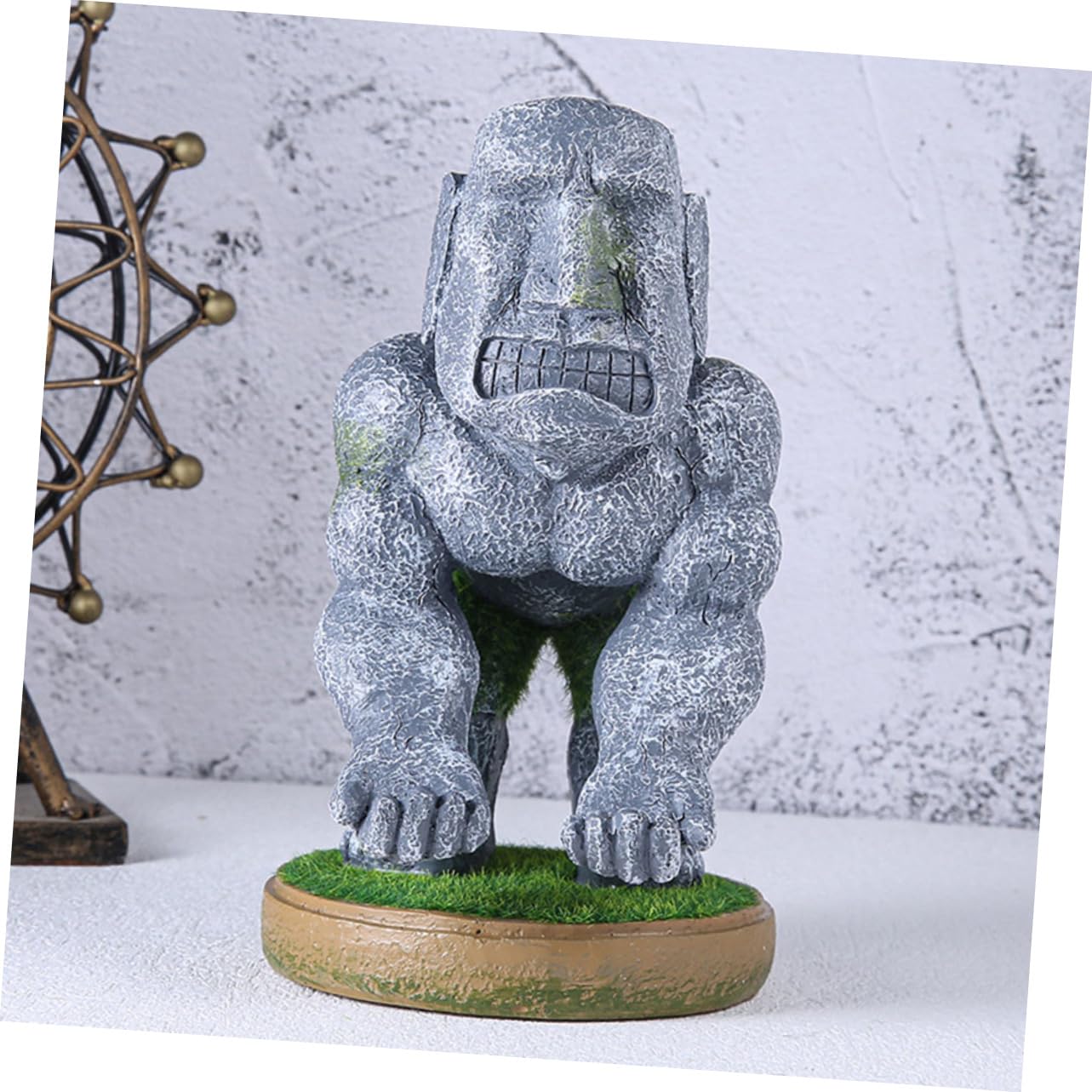 HOMSFOU Supporto Per Controller Di Gioco in Resina Moai, Supporto Espositivo Desktop Stabile, Decorazione Creativa Per Appassionati Di Gaming Maschili