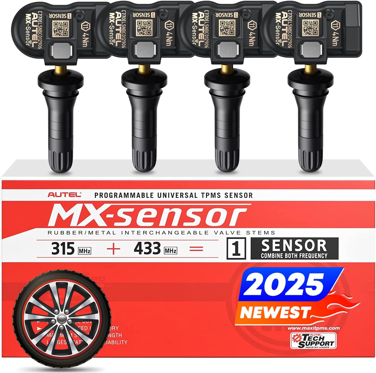Autel MX-Sensor 4-pack TPMS press-in sensors