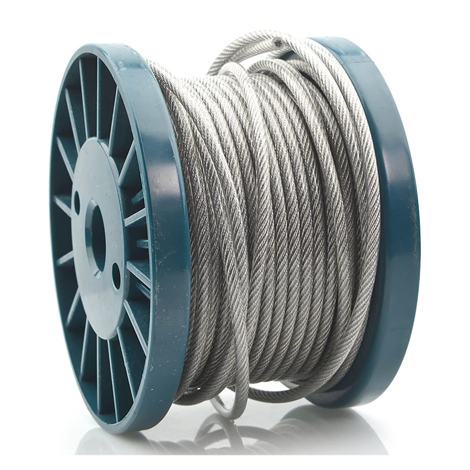 Cable Metálico Cuerda de Alambre de 5 Metros de diámetro, 3mm, 4mm, 5mm, 6mm, 8mm, 10mm, 12mm, Cable Recubierto de PVC Transparente, Cuerda de Acero Inoxidable 304, tendedero (Size : 10mm)