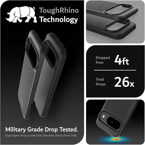 Vista 100 de TUDIA MergeGrip - Funda para Google Pixel 7a 2023, [probada en caídas de grado militar] borde elevado para protección de pantalla y cámara, doble