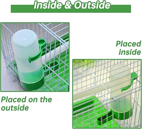 Bird Water Dispenser for Cage, 4pcs Water Bowl 140ml Automatic No Mess Gravity Feeder Watering Supplies for Pet Parrot, Parakeets, Cockatiel, Budgie Lovebirds and Other Birds