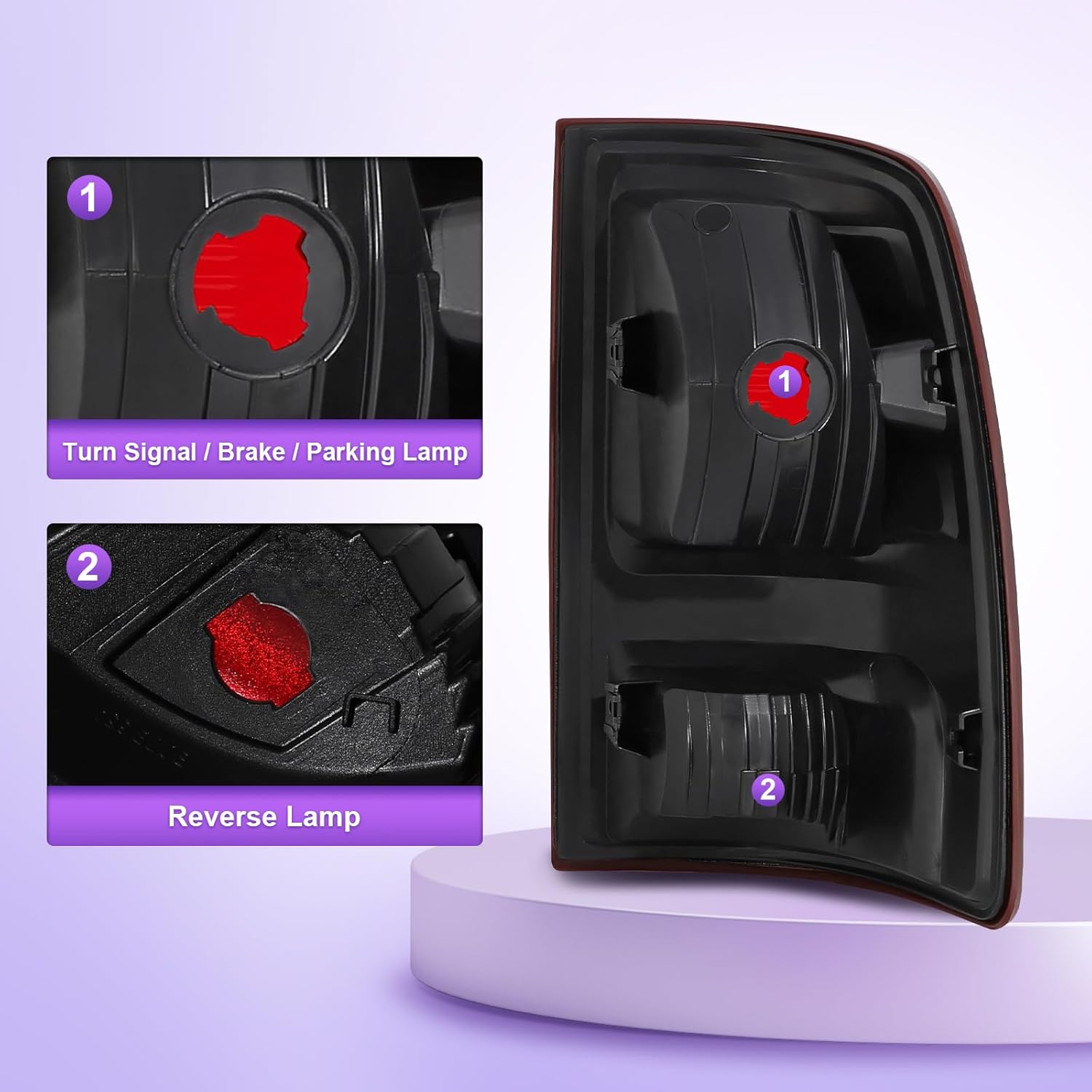 Tail Lights Assembly Fit For 2009-2018 2009 2010 2011 2012 2013 2014 2015 2016 2017 2018 09 10 11 12 13 14 15 16 17 18 Dodge Ram 1500 2500 3500 Taillight Left Side