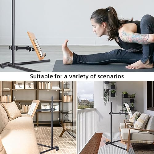 Miniatura 6 de wishacc Soporte para laptop para sofá, bandeja de computadora portátil de altura ajustable para leer en la cama, compatible con iPad Pro de 12.9