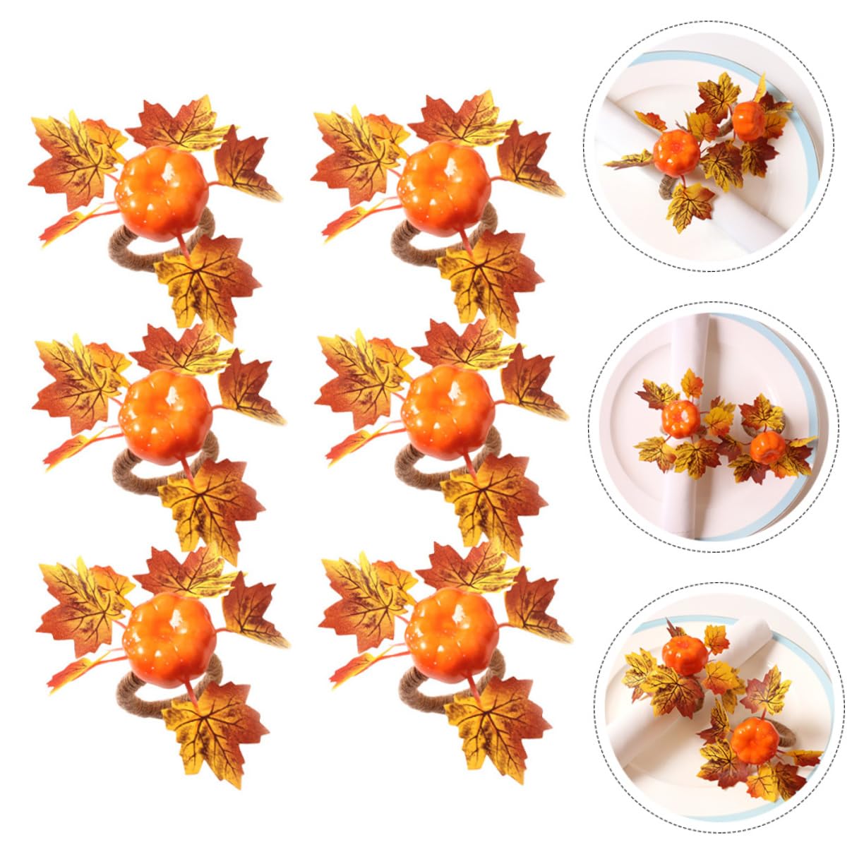 TOPBATHY 30stücke Kürbis Napkin Herbstdekoration Für Thanksgiving Gestaltete Serviettenhalter Für Feierlichkeiten Hochzeiten Und Festessen