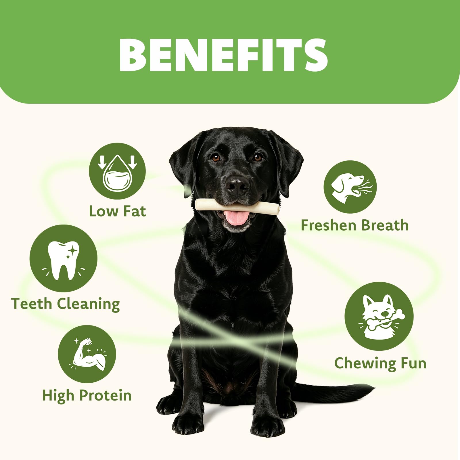 MON2SUN Perro Rawhide Rolls Natural Skinny Retriever Rolls 6.5 pulgadas para cachorros y perros pequeños