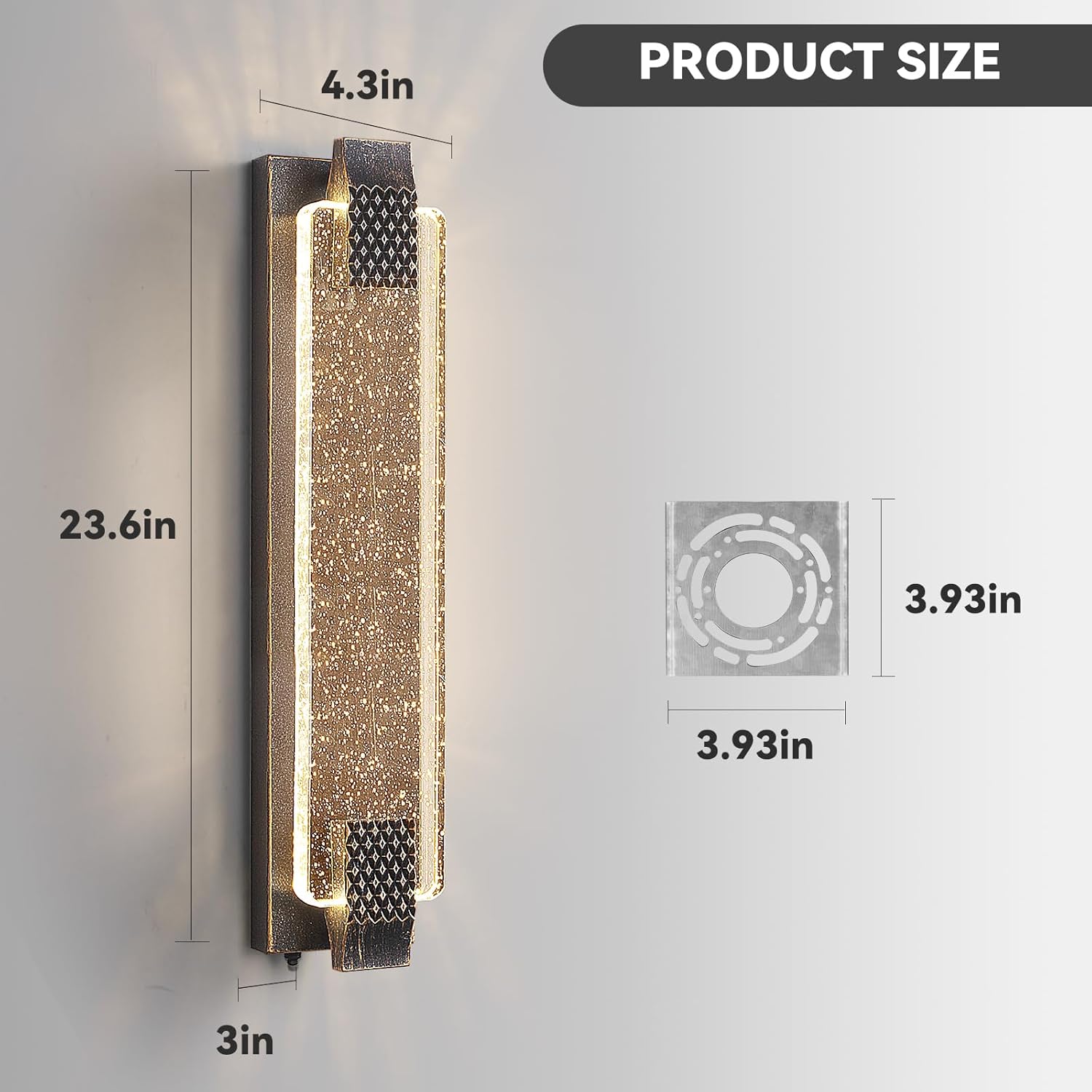 camuucci Dusk to Dawn Outdoor Light, 23.6 Inch LED Porch Lights Outdoor Waterproof Modern Outside Sconce Wall Mount for Doorway Hallway Porch Patio Yard Doorway Bronze 5 71mjFwGeM L. AC SL1500