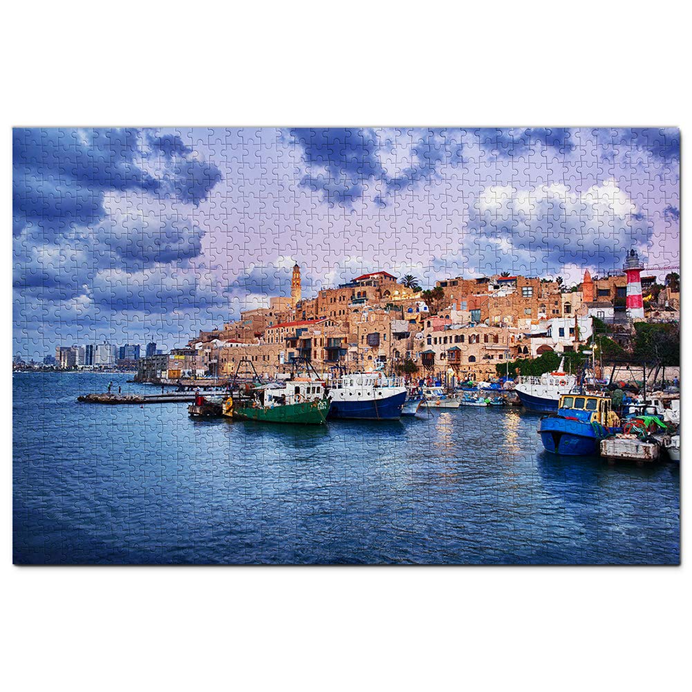 Israeli Old Town of Acre Haifa Puzzle 1000 Piecesen Puzzle Adult Game Graphics Travel Souvenir 50x70CM