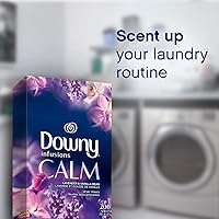 Vista 6 de Downy Infusions - Hojas para secadora suavizantes de tela, calma, lavanda y vainilla, 90