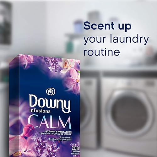 Miniatura 9 de Downy Infusions - Sábanas para secadora suavizante de tela calma lavanda y vainilla 105 unidades