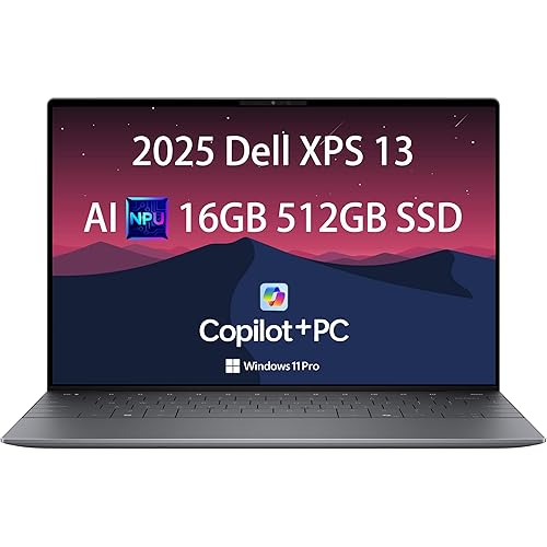 2025 Dell XPS 13 9345 Laptop, Copilot+ AI PC (13.4" FHD+ 120Hz, Snapdragon X Plus (> Intel i7-1355U), 16GB 8448MT/s RAM, 512GB SSD)Long Battery Life, Win 11 Pro (Renewed)