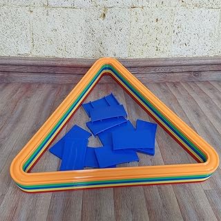 Hopscotch Ring, with 10 Hoops and 10 Connectors, for Indoor/Outdoor Portable Fun Conditioning Agility Training, Speed and Agility Training Rings (Size : 33cm)