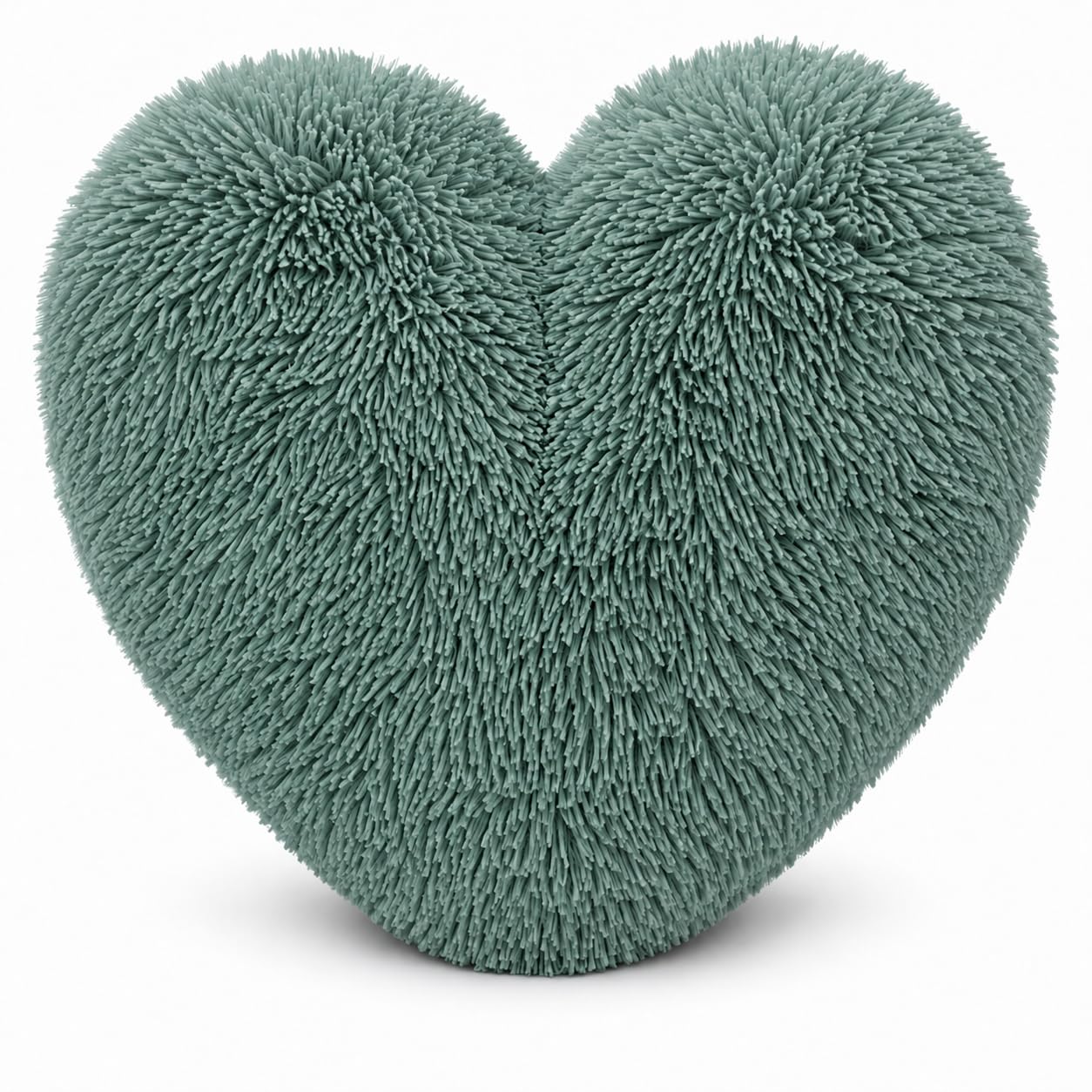 NIGHTZONE Teddy Cuddles Heart Shape 3D Fleece Filled Cushion Soft Comfortable Warm & Cozy Home Decor Size 38cm 100% Polyester Teddy Heart (Teal)