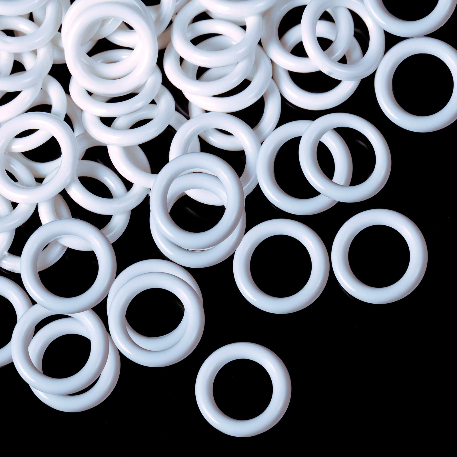Anelli Per Tende Café 50 Pezzi In Plastica Trasparente - 16 Mm, Per Tende Romane E Balloon