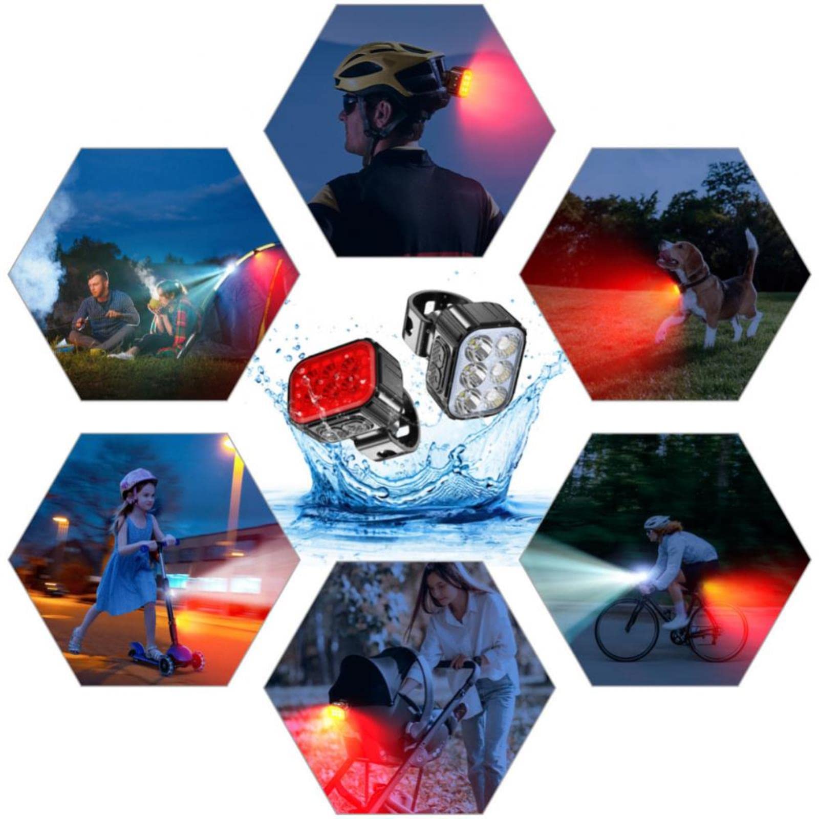 KINHA 6/24 Lampada Bead Bicicletta Anteriore Faro Luce Anteriore Della Bicicletta MTB Luci Della Bicicletta Luce Posteriore LED