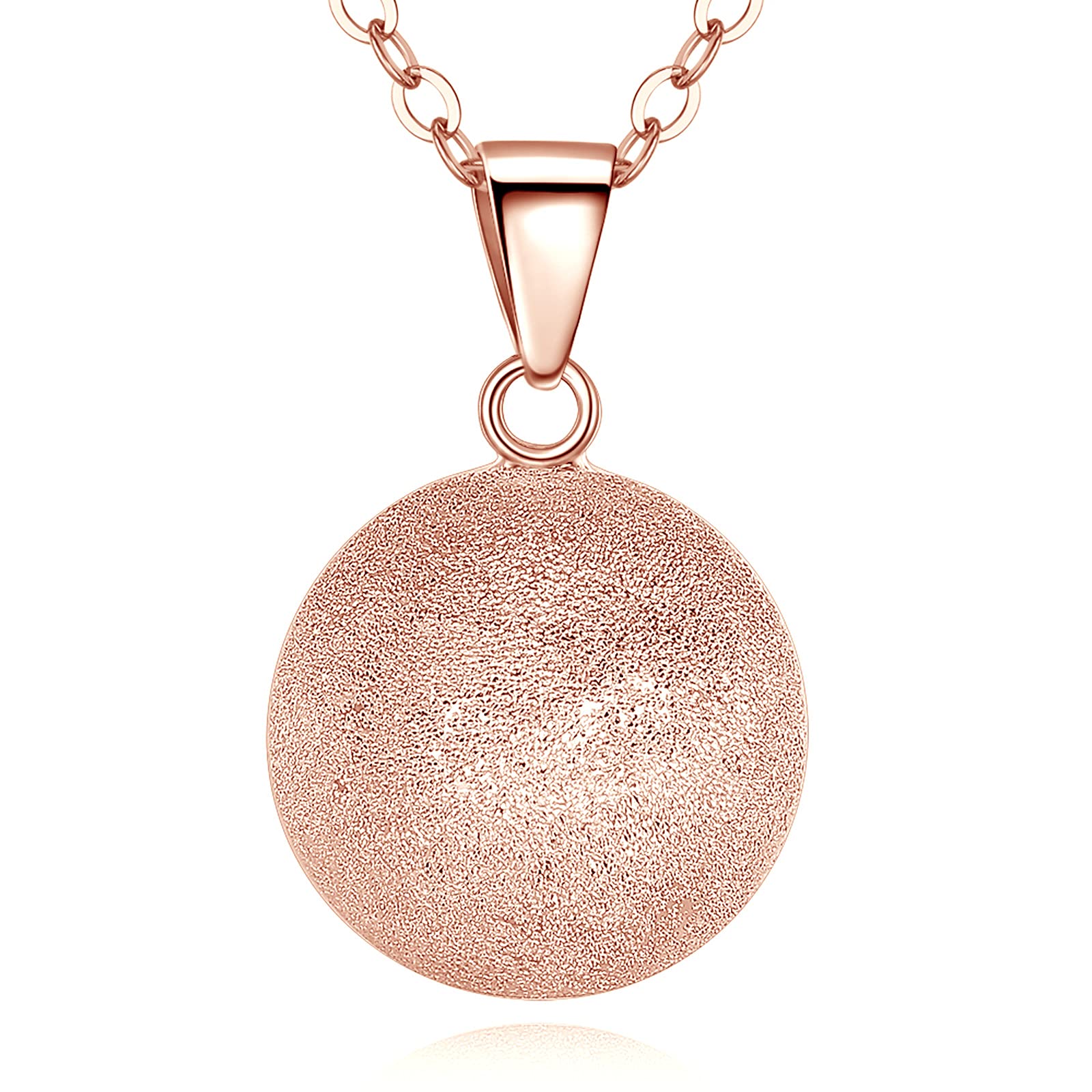 'EUDORA Harmony Ball Necklace Brilliant Pregnancy Chime Bola Pendant, 45'' & 30'' Long Chain for Mother'
