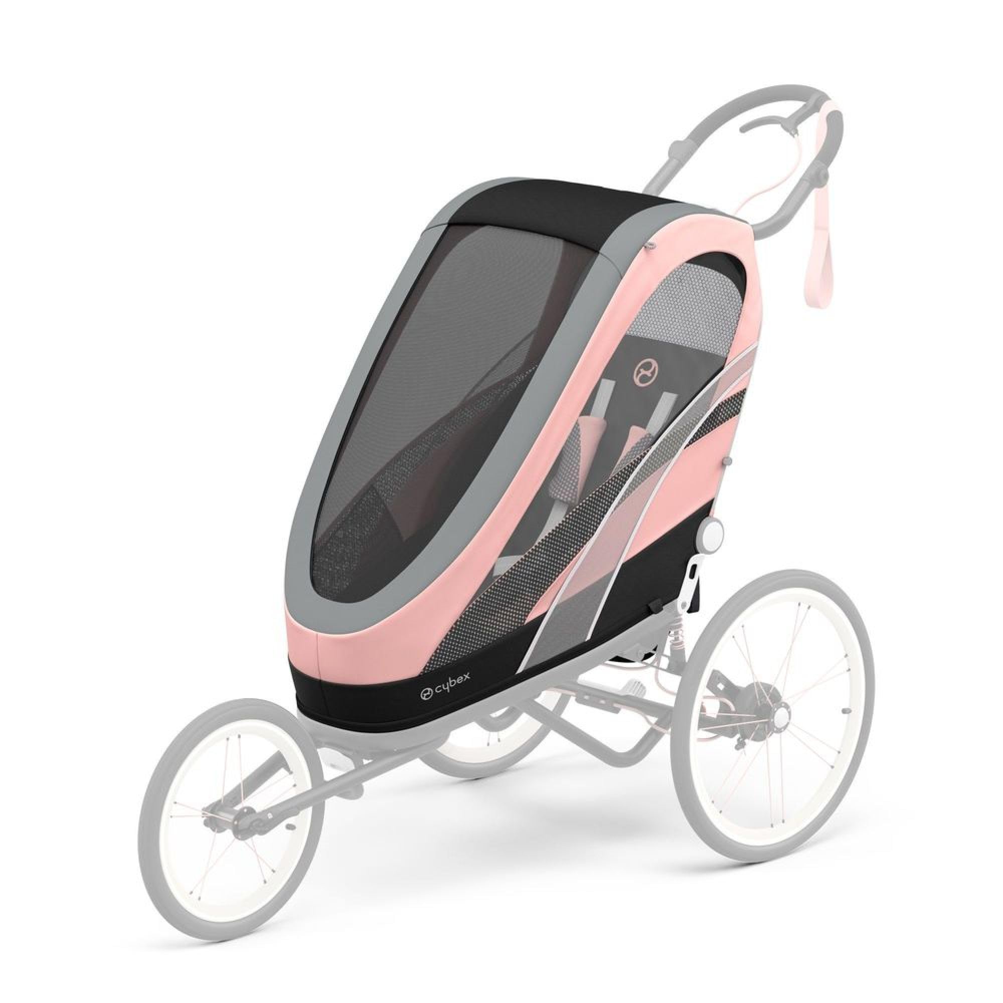Cybex Remorque Multisport ZENO, 6 mois à 4 ans, 111 cm, 22 kg, Rose Silver Pink