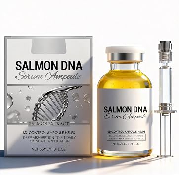 Salmon DNA Serum   Salmon DNA Ampoule PDRN Microneedling Serums for Face and Body, Anti-Aging Hydration Booster, Skin Repair, Brightening & Firming Serum for Use with Microneedling, Derma Roller & Pen