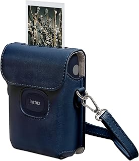 MUZIRI KINOKOO Mini Link 2 Case Compatible for Fuji Instax Link 2 Photo Printer PU Leather Protective Cover in Blue