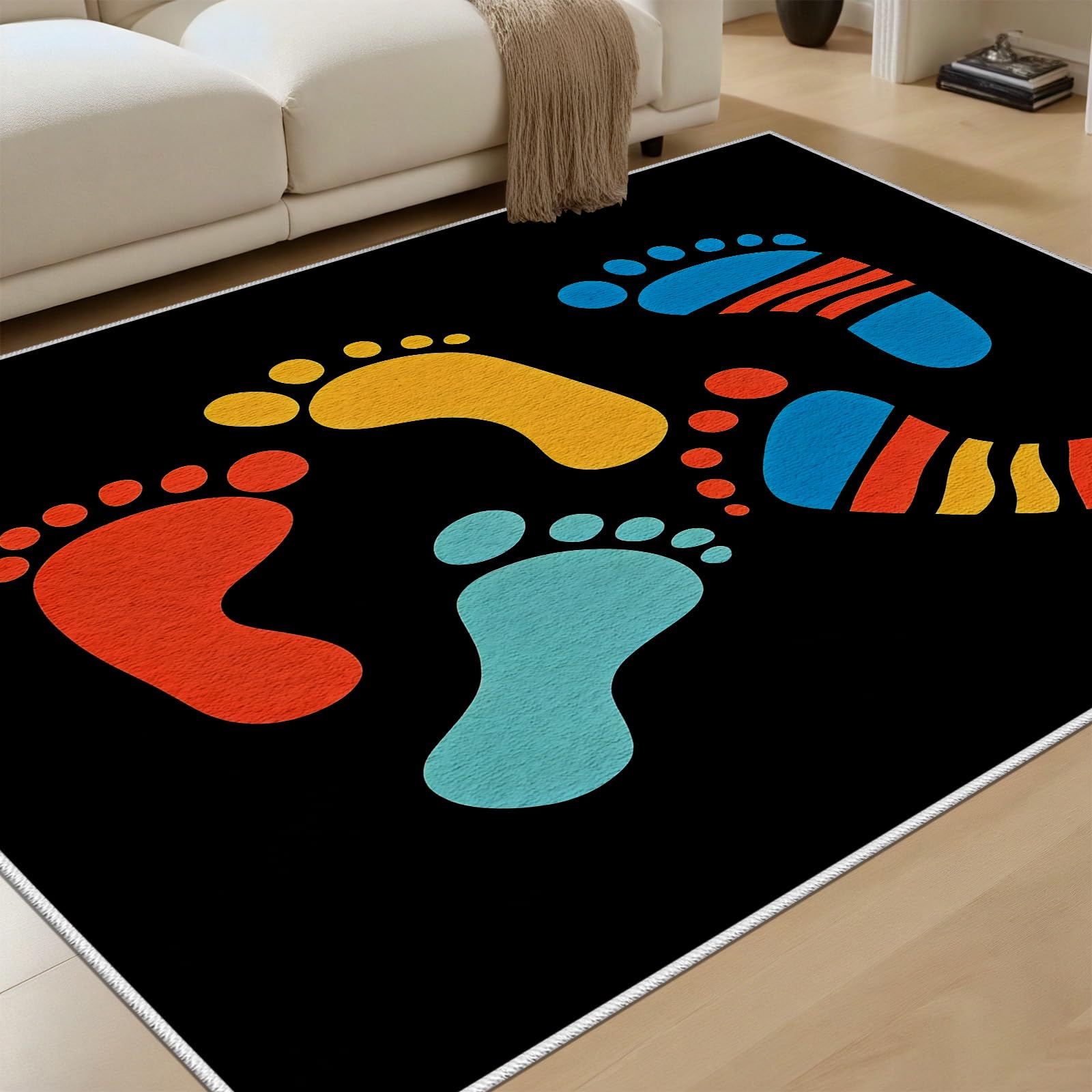 Tapis antidérapant 140x200 cm poil ras fini les chutes et les nettoyages difficiles au salon
