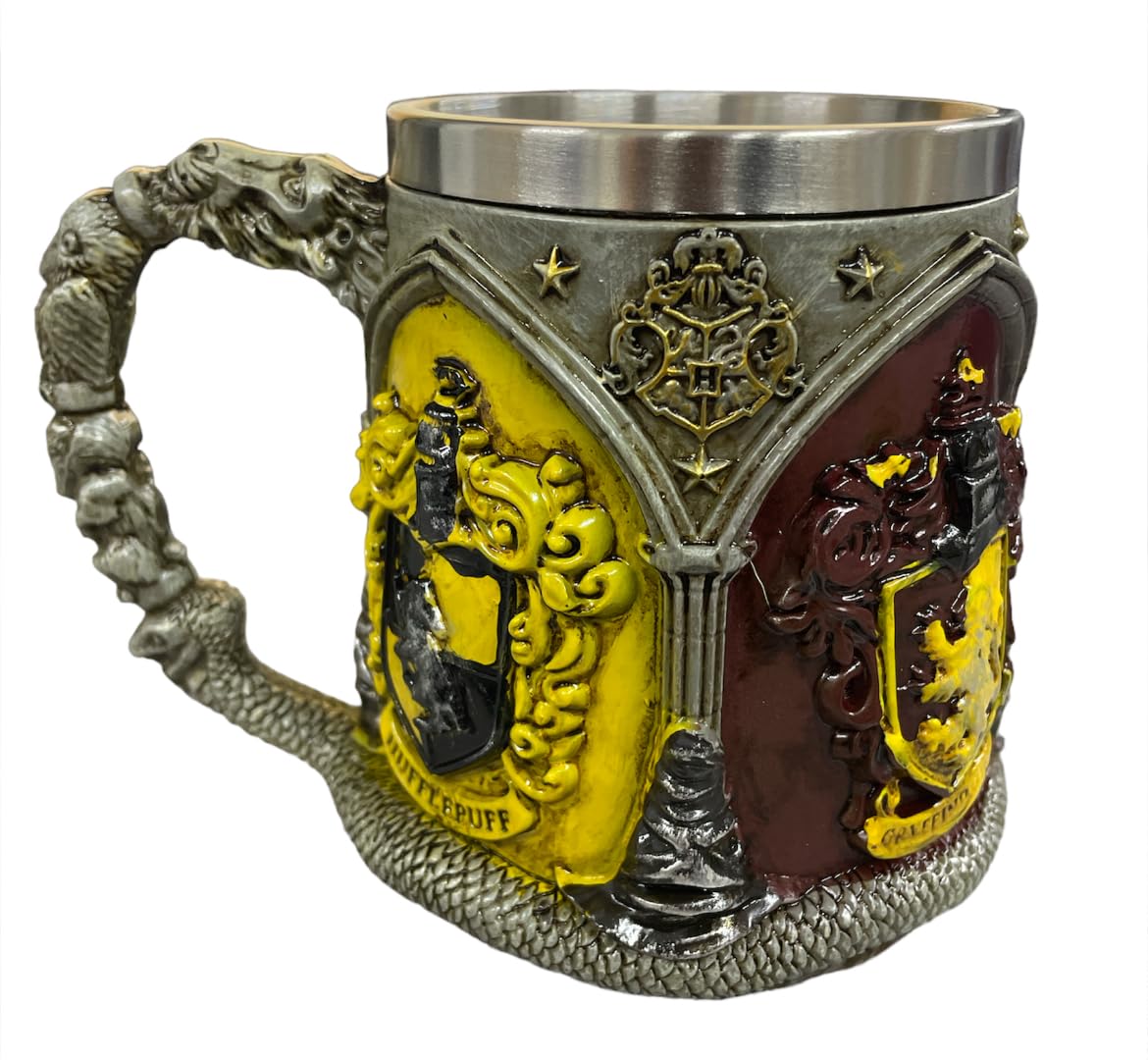 Netavantaj Hufflepuff Gryfindor Slytherin Ravenclaw Figürlü Paslanmaz Çelik Kupa Bardak