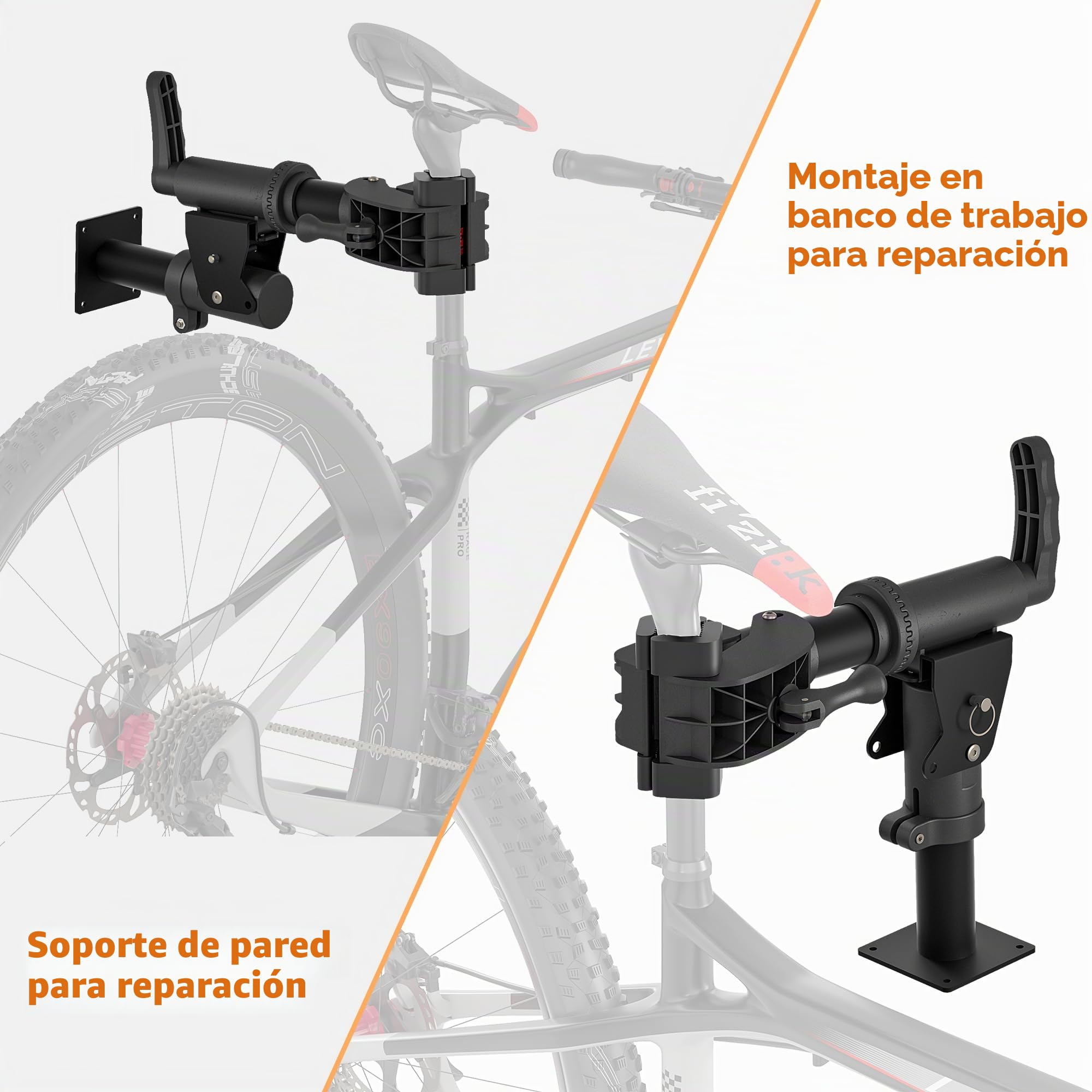 CXWXC La mesa de reparación de bicicletas tiene una capacidad de carga de 40 kg/88 lb, con un soporte giratorio de 360 grados. Es adecuada para bicicletas o bicicletas eléctricas