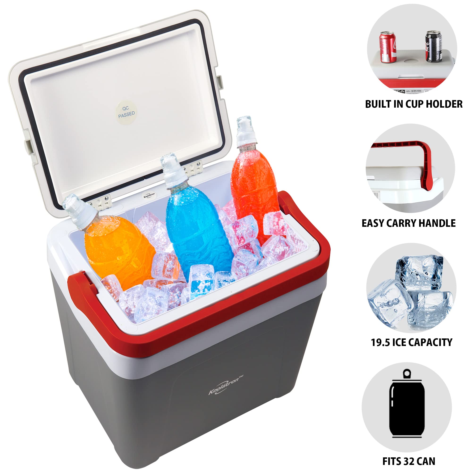 Ice Chest Cool Box Portable Picnic Cooler for Snacks Lunch Day Trips Camping Boating Travel