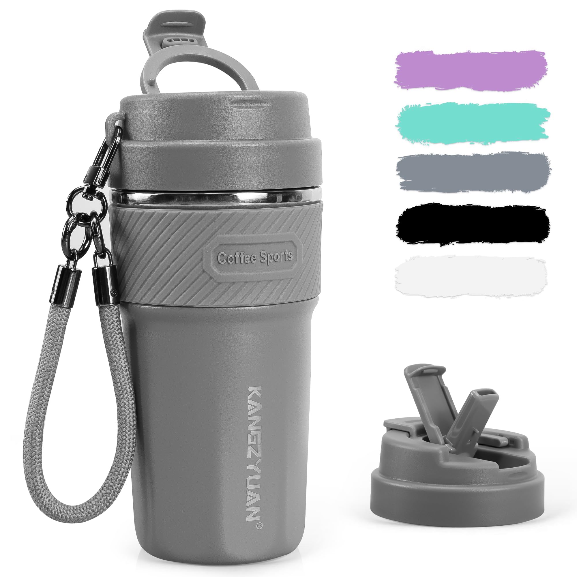 Amazon | KZYBODY 水筒 ストロー付き セラミックコーティング