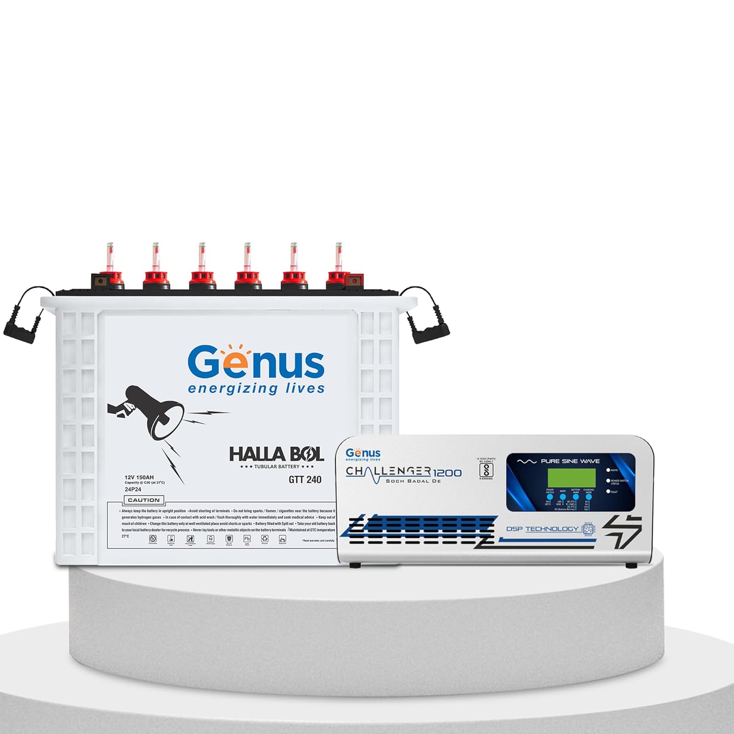 Genus Inverter with Battery Combo (Inverter: Challenger 1200 / Pure ...
