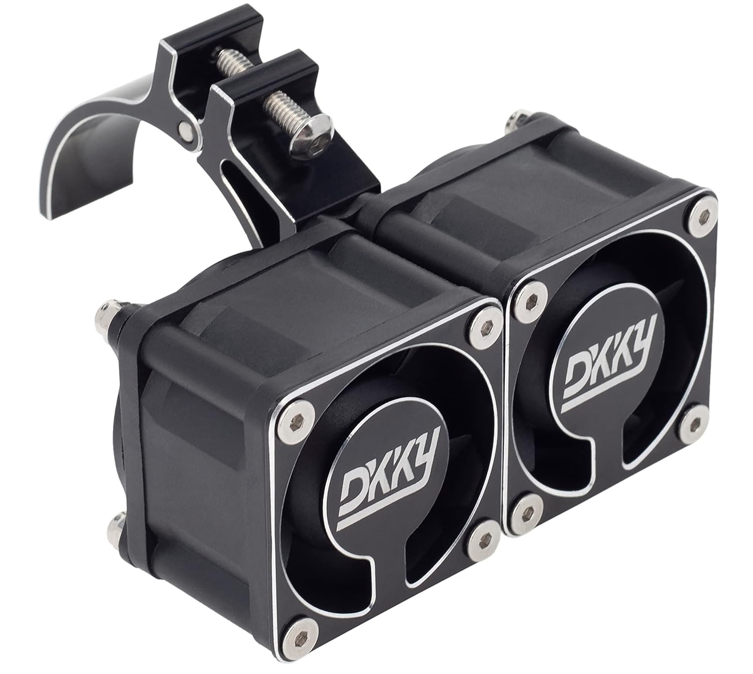 DKKY RC Motor Cooling Fan Heatsink 21000 RPM with 47-51mm Adjustable Mount for 1717 4985 Motors ARRMA Infraction Felony Limitless and Axial, Black