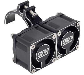 DKKY RC Motor Cooling Fan Heatsink 21000 RPM with 47-51mm Adjustable Mount for 1717 4985 Motors ARRMA Infraction Felony Limitless and Axial, Black