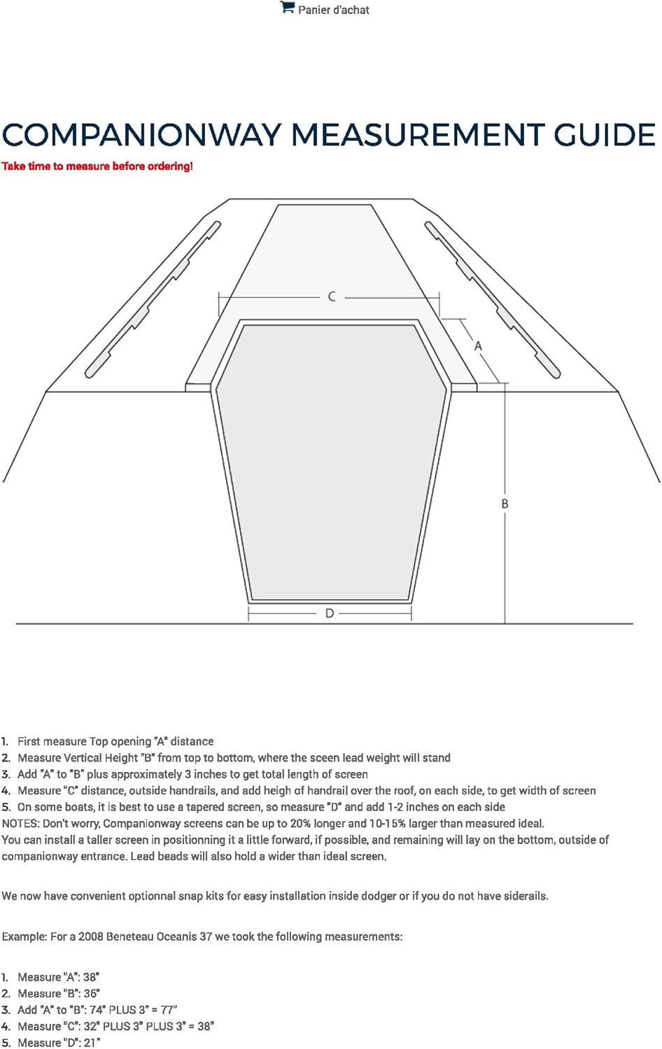 SOGEMAN 42" X 78" Mosquito net for The Boat companionway | Fast Install Over The companionway. Stays in Place with Weighted Band.