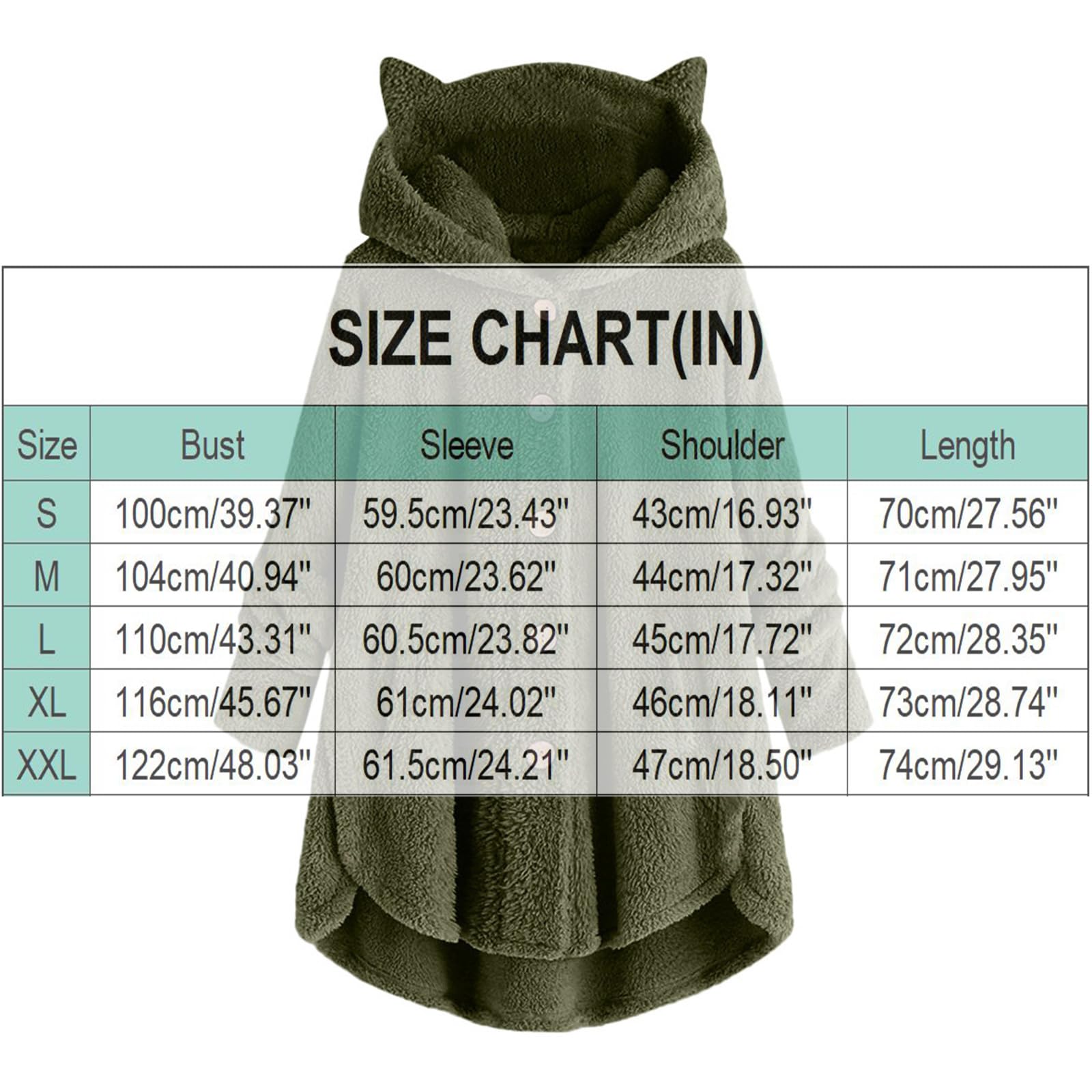 Teddymantel Damen Lang Fleecejacke Mit Kapuze Ohren Wintermantel Warm
