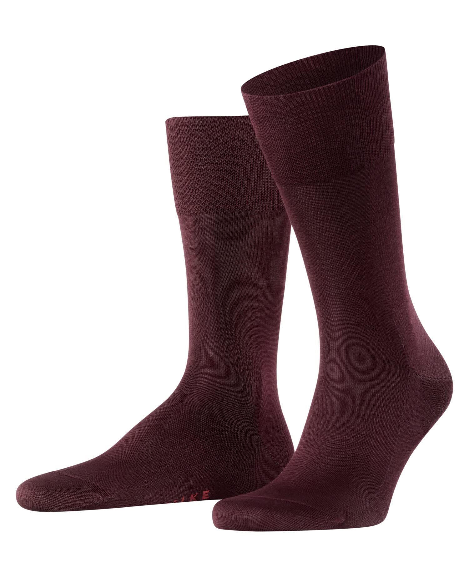 FALKE Men's Tiago M So Fil D'Écosse Cotton Plain 1 Pair Socks, Red Barolo 8596, 11.5-12.5