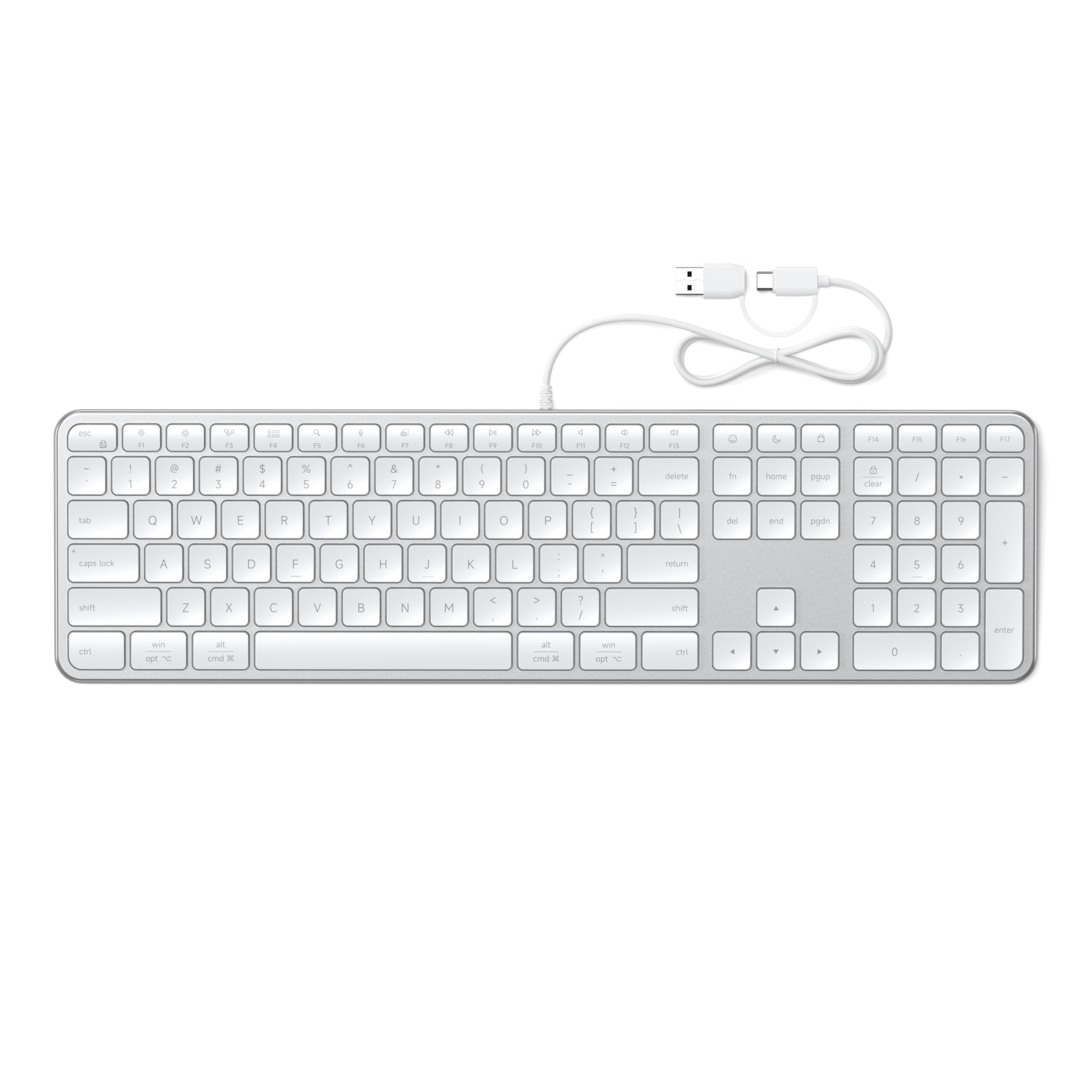 3個 Smart Keyboard Amazon.com: Satechi Slim LX3 Wired Keyboard, Full-Size Design with