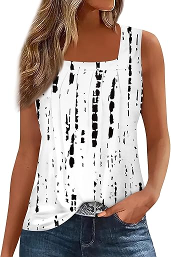 Spring Summer Plus Size Dressy Tank Tops for Women 2025 Womens Workout Floral Boho Beach Sleeveless Shirts Blouses