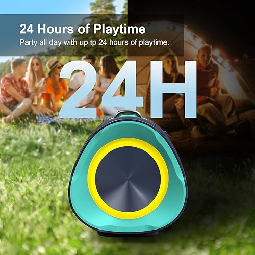 Miniatura 4 de DOSS Extreme Boom Pro D100 Altavoz Bluetooth, sonido audaz de 70 W, graves extra, tiempo de reproducción de 24 horas, luces de ritmo, IPX6