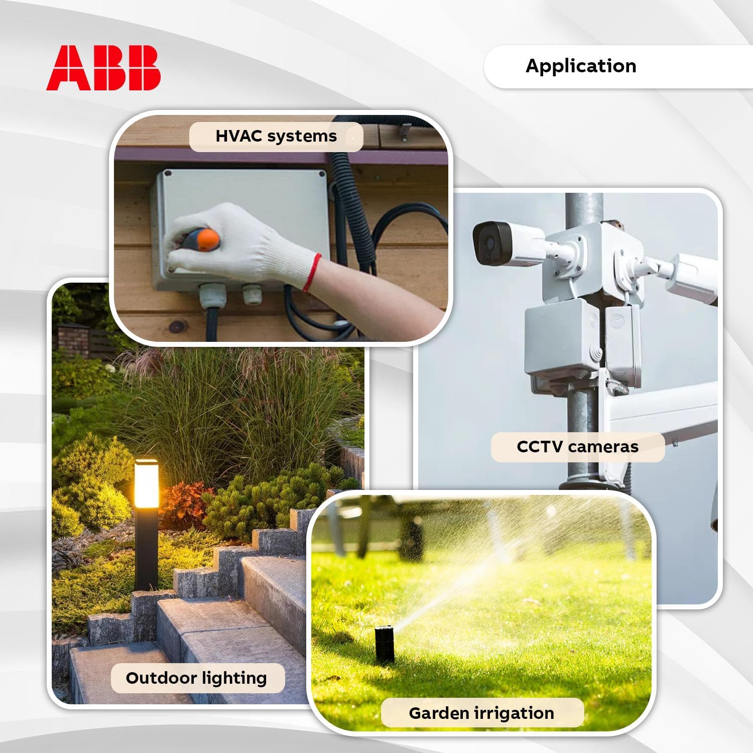 ABB IP65 Junction Box • Fully Dust Sealed Enclosure • Waterproof Electric Cable Connector Unit • Shockproof Adaptable Indoor/Outdoor Box • 77 x 160 x 137mm