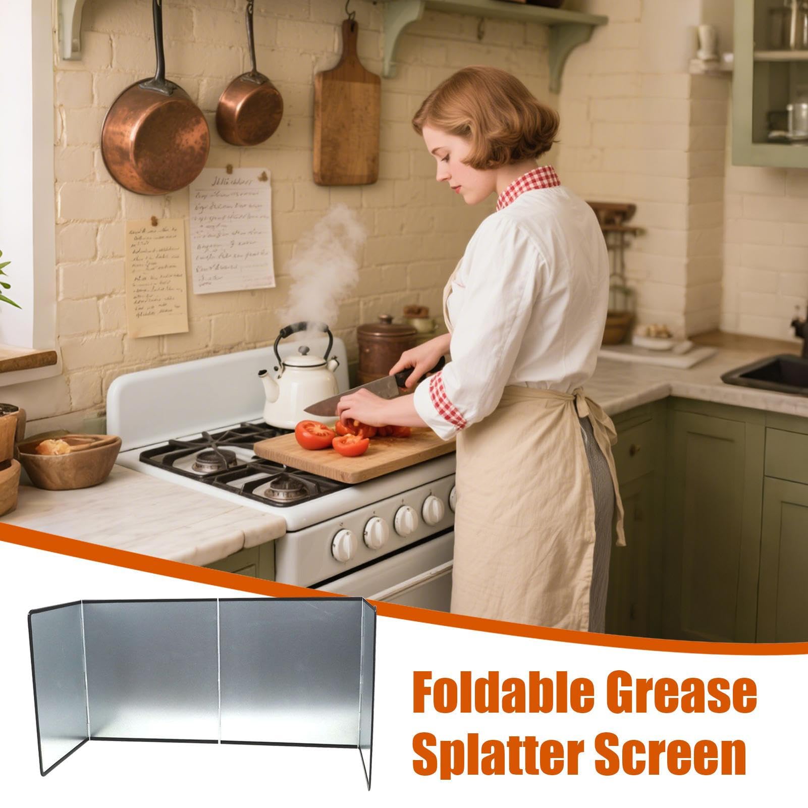 Protector Antisalpicaduras Malla Fina Acero Inoxidable | Protector Plegable Antiadherente Aislante Del Calor Para Sartenes Pared Y Encimera De Cocina Proteccion Alimentos