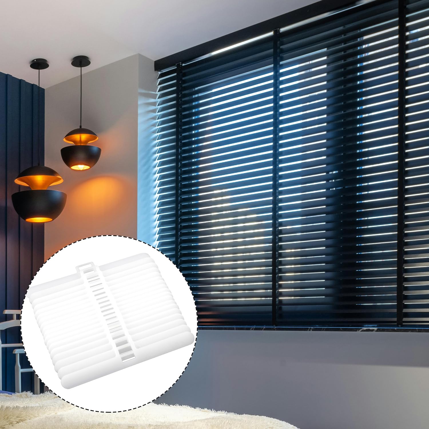 Luckious Vertical Blind Top Hangers,White Vertical Blind Double Hole Top Hangers Replacement for 89 Mm Slats Repairing(50Pcs) - Image 4