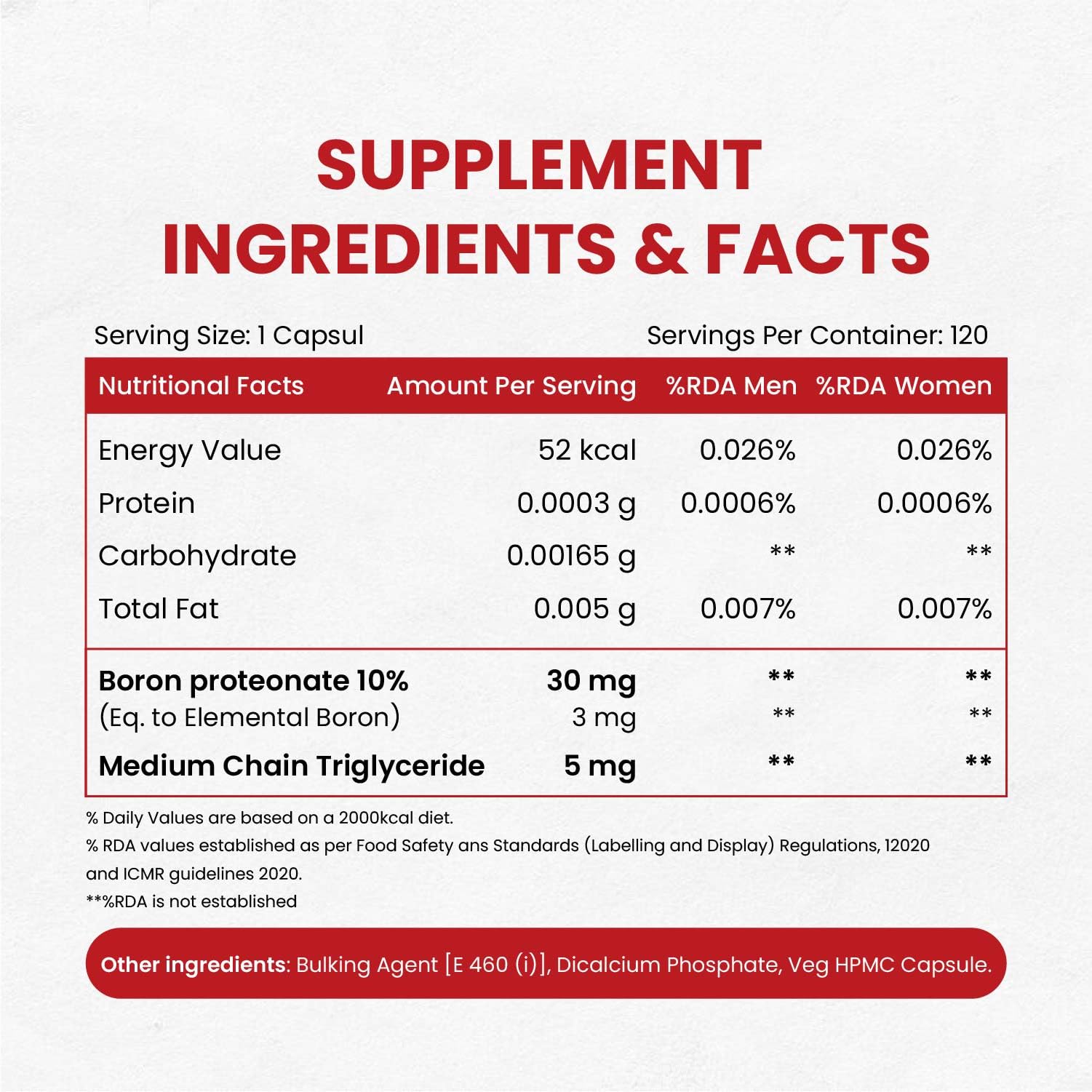 Vlado's Himalayan Organics Boron 3Mg Advance Chelated Supplement For Men & Women | Maintain Harmonal Balance And Improved Bone Strength | Better Flexibility | Cognitive Function -120 Veg Capsule — Amazon image 2