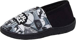 Disney Star Wars Boys Slippers in Black and White