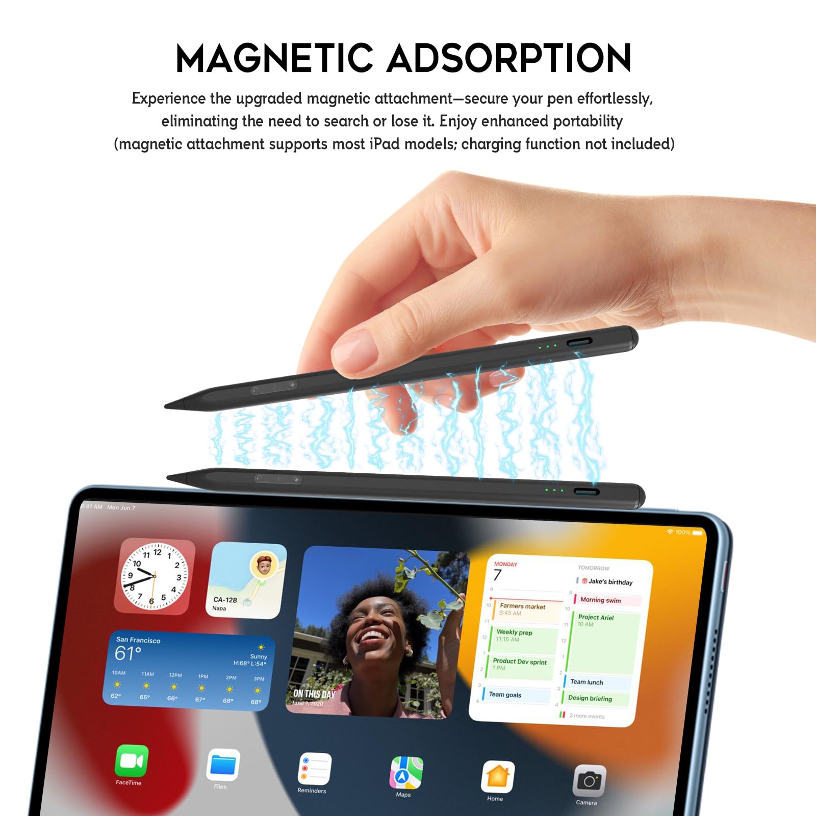 Penna Stilo Per IPad (2018-2024) – Pulsanti Per Annulla E Gomma, Ricarica Rapida, Compatibile Con IPad Pro/Air/Mini - 3